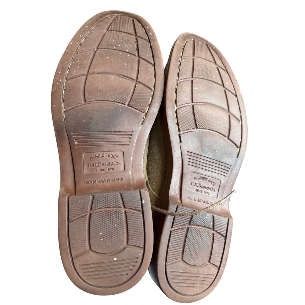 G.H. Bass Pasadena Suede Oxford Shoes Mens‎ 8M Tan Lace Up Casual Dress - Picture 5 of 7